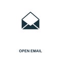 Open Email creative icon. Simple element illustration. Open Email concept symbol design from contact us collection. Perfect for we