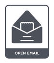 open email icon in trendy design style. open email icon isolated on white background. open email vector icon simple and modern