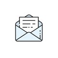 Open email line icon