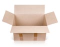 Open empty brown cardboard box Royalty Free Stock Photo