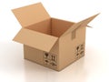 Open empty cardboard box Royalty Free Stock Photo