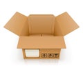 Open empty cardboard box Royalty Free Stock Photo