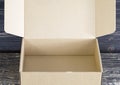 open empty cardboard box Royalty Free Stock Photo