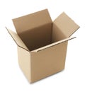 Open empty cardboard box Royalty Free Stock Photo