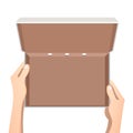 Open empty cardboard box Royalty Free Stock Photo