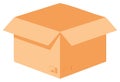Open Empty Cardboard Box for Packing or Shipping Vector Illustration Royalty Free Stock Photo
