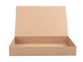 Open empty cardboard box from recycled paper - front view Royalty Free Stock Photo