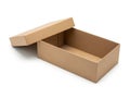 Open empty cardboard box on white background isolated on white background Royalty Free Stock Photo