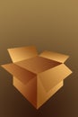 Open Empty Cardboard Shipping Box Illustration Royalty Free Stock Photo