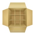 Open empty corrugated cardboard packaging box Royalty Free Stock Photo