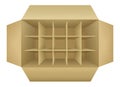 Open empty corrugated cardboard packaging box Royalty Free Stock Photo