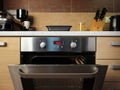 Open empty electric oven in home kitchen Royalty Free Stock Photo