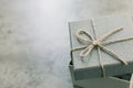Open empty gift box on table.  A present on holiday Royalty Free Stock Photo