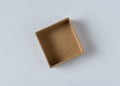 Open empty gift box on white background. Royalty Free Stock Photo