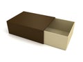 Open empty gift brown box on white background Royalty Free Stock Photo