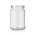 Open empty glass jar for food and canned food Royalty Free Stock Photo