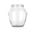 Open empty glass jar for food and canned food Royalty Free Stock Photo