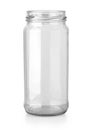 Open empty glass jar for food and canned food Royalty Free Stock Photo