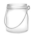 Open empty glass jar isolated Royalty Free Stock Photo