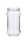 Open empty glass jar Royalty Free Stock Photo