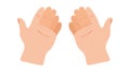 Open Empty Hands Ready to Receive or Give, vector design Generative AI Royalty Free Stock Photo