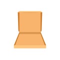 Open empty pizza box icon