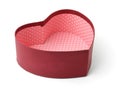 Open empty red heart shaped gift box Royalty Free Stock Photo