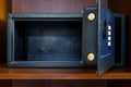 Open empty safe box Royalty Free Stock Photo