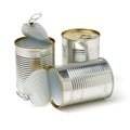 open empty tin can Royalty Free Stock Photo