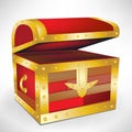 Open empty treasure chest Royalty Free Stock Photo