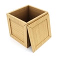 Open empty wooden box Royalty Free Stock Photo