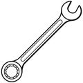 Open End Wrench Icon Illustration Royalty Free Stock Photo