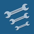 Open end wrench  illustration Royalty Free Stock Photo