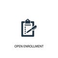 Open Enrollment icon. Simple element