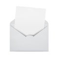 Blank letter in an envelope