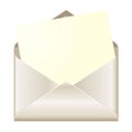 Open envelope with card Royalty Free Stock Photo