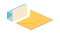 Open Envelope Isometric Icon for Mail or Message, vector design Generative AI Royalty Free Stock Photo