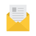 Open envelope. Mail icon. Read message. Vector Royalty Free Stock Photo