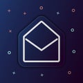 Open envelope nolan button icon. Simple thin line, outline vector of web icons for ui and ux, website or mobile application Royalty Free Stock Photo