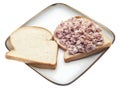 Open Face Tuna Salad Sandwich Royalty Free Stock Photo