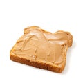 An open faced peanut butter sandwich Royalty Free Stock Photo