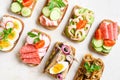 Open faced sandwiches