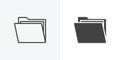 Open file folders icon