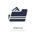 open file icon on white background. Simple element illustration from Education concept