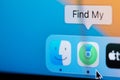 Open Find my app in macbook dock