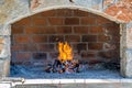 Open fire place oven Royalty Free Stock Photo