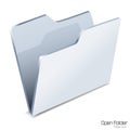 Open folder icon. Royalty Free Stock Photo