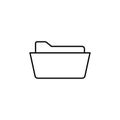 open folder icon. Element of simple icon for websites, web design, mobile app, info graphics. Thin line icon for website design an Royalty Free Stock Photo