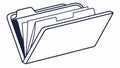 Open folder icon, file access symbol graphic vector design Generative AI