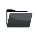 Open Folder Icon: File Management, Data, Documents and Information Organization Concept Royalty Free Stock Photo